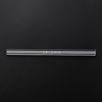 Acrylic Spill Tool, for Zipper Rubberizing, Rectangle, Clear, 19.7x1.18x0.75cm