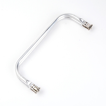 Aluminium Purse Handle Frame, for Bag Sewing Craft, Platinum, 10x25.8x2cm