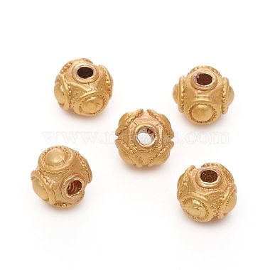 Real 18K Gold Plated Square Brass Beads
