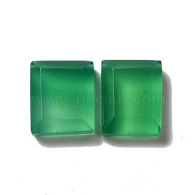 Кабошоны из окрашенного и нагретого натурального зеленого оникса из агата(G-G975-04B-01)-2