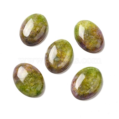 Yellow Green Oval Calcite Cabochons