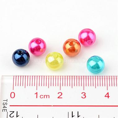 Mixed Color Imitation Pearl Acrylic Mardi Gras Round Beads(X-PACR-8D-M)-3