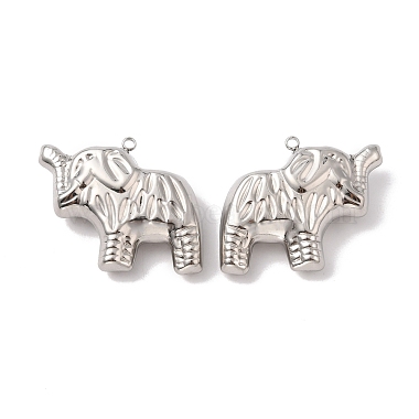 Stainless Steel Color Elephant 304 Stainless Steel Pendants