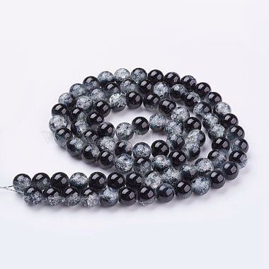 Chapelets de perles en verre craquelé peints à la bombe(CCG-Q002-10mm-11)-2