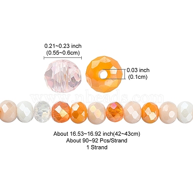 Chapelets de perles en verre galvanoplastique(EGLA-YW0002-D07)-4