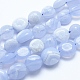 Chapelets de perles en agate avec dentelle bleue naturelle(G-E483-62B)-1