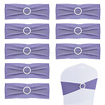 Polyester Stretch Chair Sashes Bows for Wedding Reception, Elastic Chair Cover Bands with Plastic Buckle Slider for Banquet, Party, Hotel Event Decorations, Lilac, 145x330x0.6mm(AJEW-WH0041-20)