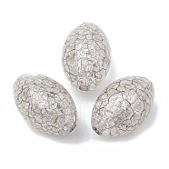 Crackle Acrylic Beads, Oval, Gainsboro, 20x13x13mm, Hole: 2mm, about 254pcs/500g(CACR-N001-01)