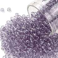 TOHO Round Seed Beads, Japanese Seed Beads, (1300) Transparent Alexandrite, 8/0, 3mm, Hole: 1mm, about 10000pcs/pound(SEED-TR08-1300)