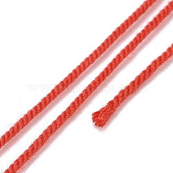 Cotton Cord, Braided Rope, with Paper Reel, for Wall Hanging, Crafts, Gift Wrapping, FireBrick, 1.5mm, about 21.87 Yards(20m)/Roll(OCOR-E027-01C-11)
