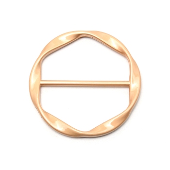 Zinc Alloy Buckles, for Strap Leathercraft Bag Belt, Flat Round, Matte Light Gold, 45x3.5mm, Inner Size: 18x35mm