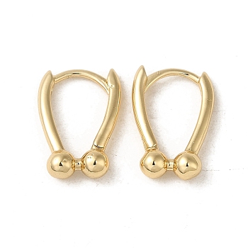 Brass Hoop Earring, Light Gold, 15x2mm