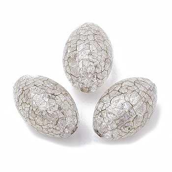 Crackle Acrylic Beads, Oval, Gainsboro, 20x13x13mm, Hole: 2mm, about 254pcs/500g
