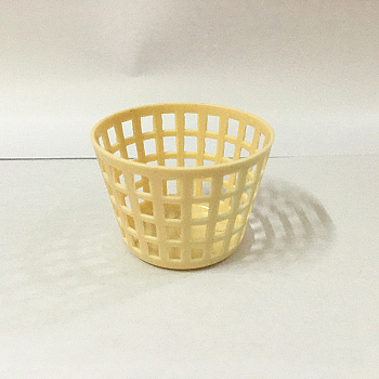 Plastic Doll Laundry Basket Basket, Doll Accessories Supplies, Champagne Yellow, 45x32mm