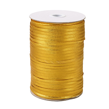 Polyester Fiber Ribbons, Gold, 3/8 inch(11mm), 100m/roll