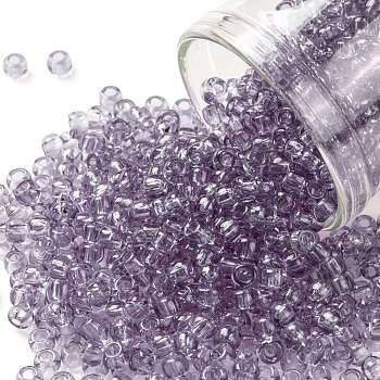 TOHO Round Seed Beads, Japanese Seed Beads, (1300) Transparent Alexandrite, 8/0, 3mm, Hole: 1mm, about 10000pcs/pound