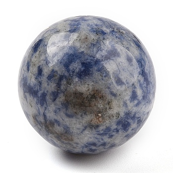 Natural Blue Spot Jasper No Hole Sphere Beads, Round, 30~31mm