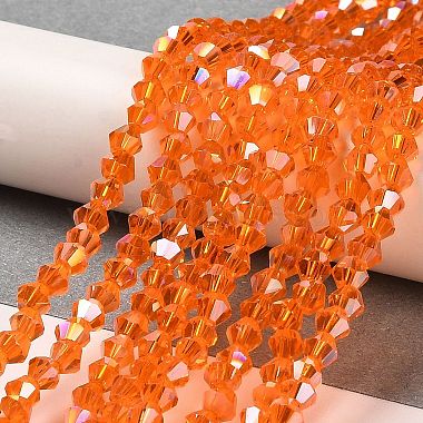 Transparent Electroplate Glass Beads Strands(GLAA-F029-4mm-A11)-4