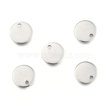 304 Stainless Steel Stamping Blank Tag Flat Round Charms Pendants(STAS-Q171-04)-2