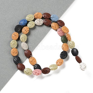 Natural Lava Rock Dyed Beads Strands(G-H311-01-05)-2
