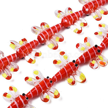 Autumn Theme Handmade Lampwork Beads Strands(LAMP-Q031-017E)-1