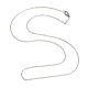 Women Stainless Steel Cross Round Link Necklace Making(X-NJEW-507L-7)-2