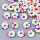 Rainbow Color Handmade Polymer Clay Beads Strands(X-CLAY-R091-6mm-02)-2