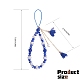 strass en argile polymère et bracelet mobile en chaîne de perles de verre(HJEW-SW00021-01)-2