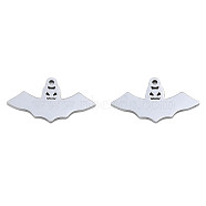201 Stainless Steel Pendants, Halloween Style, Bat, Stainless Steel Color, 14x25x1mm, Hole: 1.4mm(STAS-N098-090P)