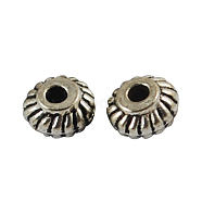 Alloy Spacer Beads, Rondelle, Cadmium Free & Nickel Free & Lead Free, Antique Silver, 6x4mm, Hole: 1.5mm(X-PALLOY-S606-AS-NR)