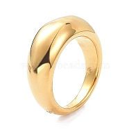 Ion Plating(IP) 304 Stainless Steel Finger Rings, Wide Band Rings, Golden, US Size 7 1/4(17.5mm)(X-RJEW-F115-04C-G)