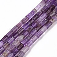 Natural Amethyst Beads Strands, Column, 7.5~8x5mm, Hole: 0.6mm, about 48pcs/strand, 14.76 inch(37.5cm)(G-G990-C01)