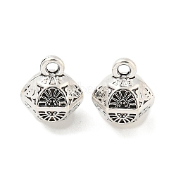 Tibetan Style Alloy Pendants, Cadmium Free & Lead Free, Bell Charms, Antique Silver, 11x9.5x8mm, Hole: 1.6mm, about 507Pcs/1000G(FIND-M011-04AS)