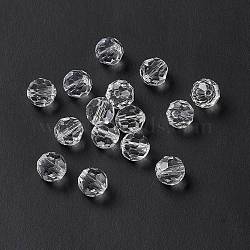 Imitation Austrian Crystal Beads, Grade AAA, Faceted(32 Facets), Round, Clear, 8mm, Hole: 0.9~1.4mm(SWAR-F021-8mm-001)