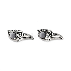 316 Surgical Stainless Steel Beads, Bird Head, Antique Silver, 16x6.5x7mm, Hole: 3.8mm(STAS-G349-33AS)