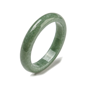 Natural Jadeite Finger Rings, 4mm,US Size 8(18.1mm)