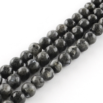 Natural Labradorite Round Bead Strands, 8mm, Hole: 1mm, about 48pcs/strand, 14.9 inch