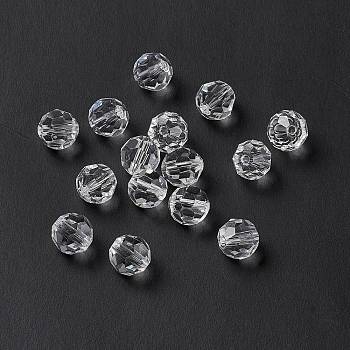 Imitation Austrian Crystal Beads, Grade AAA, Faceted(32 Facets), Round, Clear, 8mm, Hole: 0.9~1.4mm