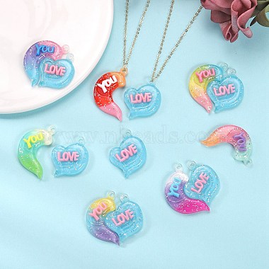 10 Sets Gradient Color Opaque Resin Pendants(RESI-SZ0001-91C)-5