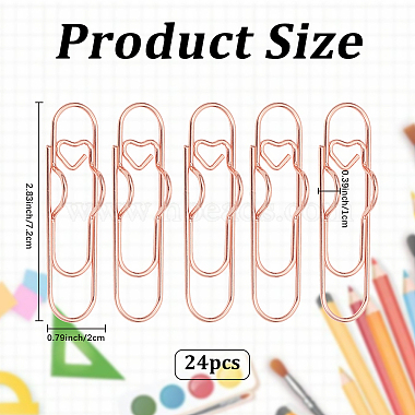 24Pcs Iron Paper Clips(OFST-CP0001-15)-2