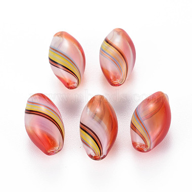 Crimson Rice Glass Beads