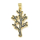 Rack Plating Brass Pave Cubic Zirconia Pendants(KK-U029-11G-01)-1