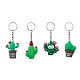 Cartoon Cactus PVC Plastic Keychain(KEYC-JKC00667)-1