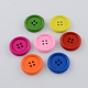 4-Hole Dyed Wood Buttons(BUTT-R033-026)-1