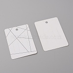 White Cardboard Hair Clip Display Cards, Rectangle, White, 10x7x0.05cm, 100Sheet/Bag(DIY-WH0223-54)
