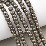 Natural Gold Pyrite/Golden Pyrite Beads Strands, Rondelle, Smooth, 6x4mm, Hole: 0.8mm, about 87pcs/strand, 15.35''(39cm)(G-L647-D07-4x6mm-01)