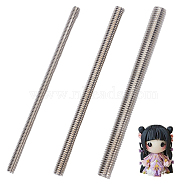 Stainless Steel DIY Clay Sculpture Hair Texture Tool, Special Texture Effect Stick For Doll Making Tools, Handmade Pottery Craft Accessories, Stainless Steel Color, 12.15x0.6~0.97cm, 3pcs/set(CELT-WH0001-01A)