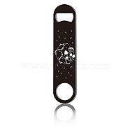 430 Stainless Steel Bottle Openers, Laser Cut, Rectangle, Mushroom, 178x40x2mm(AJEW-WH0259-026)