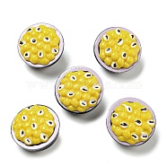Fruit Opaque Resin Decoden Cabochons, Passion Fruit, 19x13mm(RESI-H156-01-06)