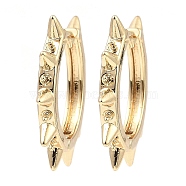 Brass Hoop Earrings, Sun, Light Gold, 21x23x2.5mm(EJEW-I289-17KCG)